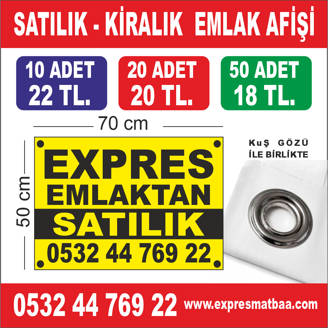 satılık kiralık afişleri